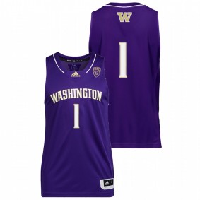 #1 Purple Washington Huskies 2022 College Basketball Jersey