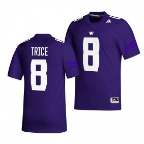 Bralen Trice Washington Huskies #8 Purple Jersey NIL Football Player Men's Replica Uniform